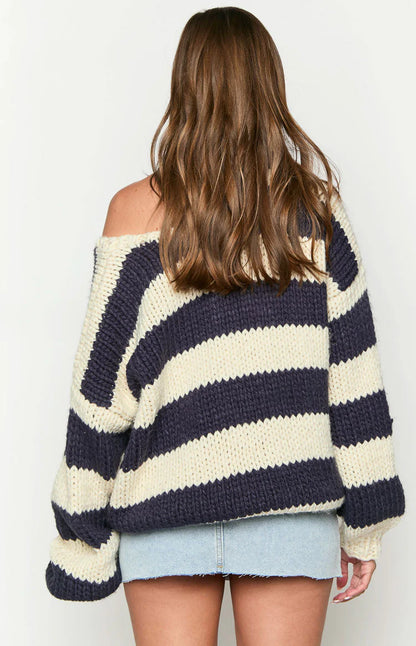 Striped Knit Sweater